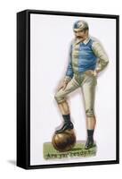 With His Foot on the Ball This Man is Ready to Play-null-Framed Stretched Canvas