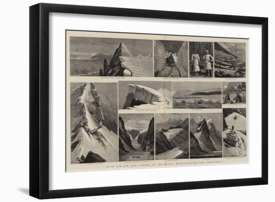 With Ice-Axe and Camera in the Rocky Mountains, British Territory-Joseph Nash-Framed Giclee Print