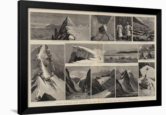 With Ice-Axe and Camera in the Rocky Mountains, British Territory-Joseph Nash-Framed Giclee Print