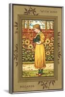 With Kind Regards, Girl with Black Cat-null-Framed Art Print