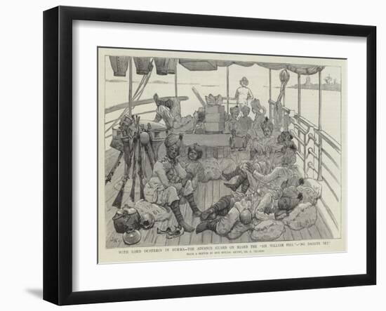 With Lord Dufferin in Burma, the Advance Guard on Board the Sir William Peel, No Dacoits Yet-Joseph Nash-Framed Giclee Print