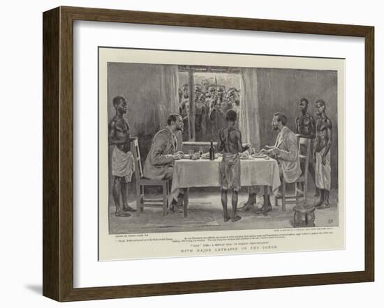 With Major Lothaire on the Congo-Frank Dadd-Framed Giclee Print