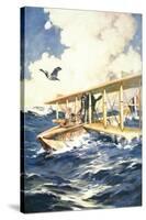 "With Our Seaplane in the North Sea, a Carrier to the Rescue", from 'The Sphere', 1918-William Edward Wigfull-Stretched Canvas
