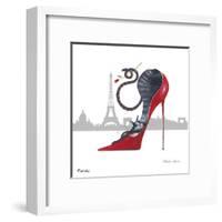With Paris Sky Line-Marilyn Robertson-Framed Giclee Print