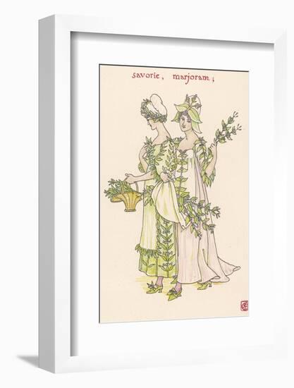 With Satureja Savory and Marjoram Personified-Walter Crane-Framed Photographic Print