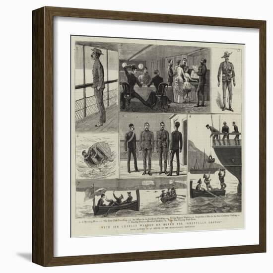 With Sir Charles Warren on Board the Grantully Castle-null-Framed Giclee Print