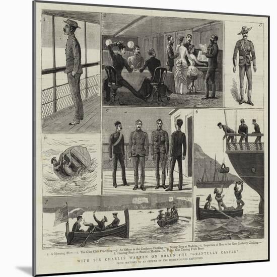 With Sir Charles Warren on Board the Grantully Castle-null-Mounted Giclee Print