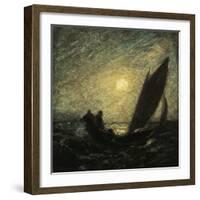 With Sloping Mast and Sinking Prow, 1880-1885-Albert Pinkham Ryder-Framed Giclee Print