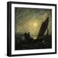 With Sloping Mast and Sinking Prow, 1880-1885-Albert Pinkham Ryder-Framed Giclee Print