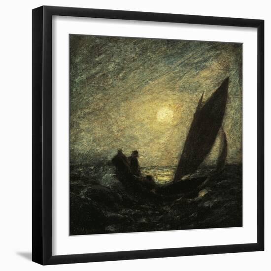 With Sloping Mast and Sinking Prow, 1880-1885-Albert Pinkham Ryder-Framed Giclee Print