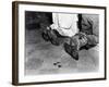 With Soiled Army Boots, a Chaplain and Soldier Kneel at Catholic Mass Is Held for Two Dead Soldiers-null-Framed Photo