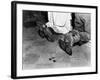 With Soiled Army Boots, a Chaplain and Soldier Kneel at Catholic Mass Is Held for Two Dead Soldiers-null-Framed Photo