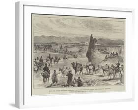 With the Afghan Boundary Commission, the British Expedition Fording the Murghab at Maruchak-William 'Crimea' Simpson-Framed Giclee Print