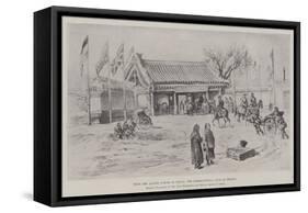 With the Allied Forces in China, the International Club at Peking-Johann Nepomuk Schonberg-Framed Stretched Canvas