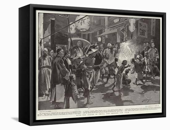 With the Allies in China, the Chinese New Year-Frederic De Haenen-Framed Stretched Canvas