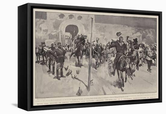 With the Allies in China-Frank Craig-Framed Stretched Canvas