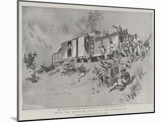 With the American Troops in the Philippines-Charles Edwin Fripp-Mounted Giclee Print