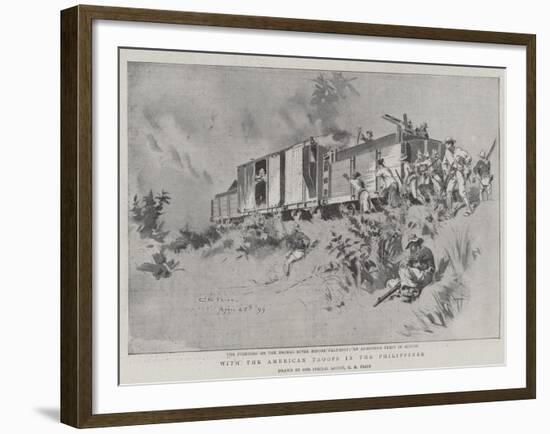 With the American Troops in the Philippines-Charles Edwin Fripp-Framed Giclee Print