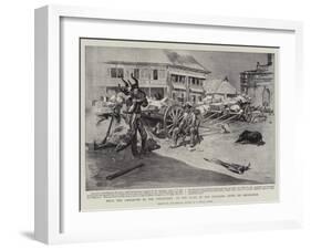 With the Americans in the Philippines, in the Plaza at San Fernando after its Occupation-Charles Edwin Fripp-Framed Giclee Print