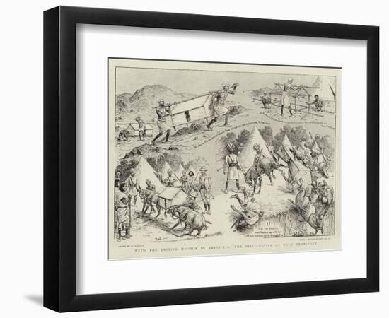 With the British Mission to Abyssinia, the Difficulties of Mule Transport-William Ralston-Framed Premium Giclee Print