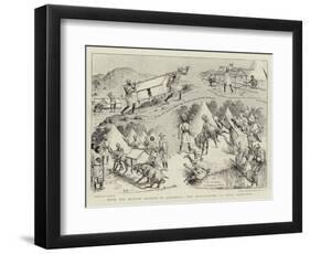 With the British Mission to Abyssinia, the Difficulties of Mule Transport-William Ralston-Framed Premium Giclee Print