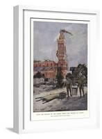 With the British on the Somme Front-Francois Flameng-Framed Giclee Print