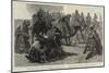 With the Camel Corps from Sarass to Dongola, a Halt of the Mounted Infantry in the Nubian Desert-Frederic Villiers-Mounted Giclee Print