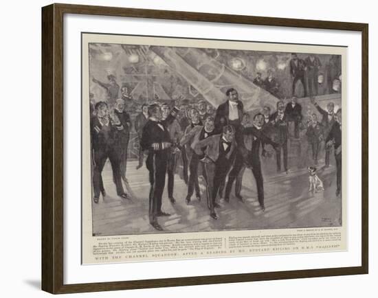 With the Channel Squadron, after a Reading by Mr Rudyard Kipling on HMS Majestic-Frank Craig-Framed Giclee Print