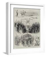 With the China Squadron in the East, a Soiree at the Naval Club, Vladivostock, Russian Tartary-null-Framed Giclee Print