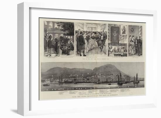 With the China Squadron in the East, at Hongkong-null-Framed Giclee Print