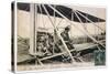 With the Comte de Lambert at the Controls of One of His Biplanes at a French Aviation Meeting-null-Stretched Canvas