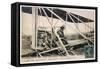 With the Comte de Lambert at the Controls of One of His Biplanes at a French Aviation Meeting-null-Framed Stretched Canvas