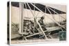 With the Comte de Lambert at the Controls of One of His Biplanes at a French Aviation Meeting-null-Stretched Canvas