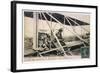 With the Comte de Lambert at the Controls of One of His Biplanes at a French Aviation Meeting-null-Framed Art Print