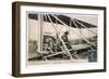 With the Comte de Lambert at the Controls of One of His Biplanes at a French Aviation Meeting-null-Framed Art Print