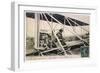 With the Comte de Lambert at the Controls of One of His Biplanes at a French Aviation Meeting-null-Framed Art Print