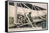 With the Comte de Lambert at the Controls of One of His Biplanes at a French Aviation Meeting-null-Framed Stretched Canvas