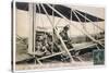 With the Comte de Lambert at the Controls of One of His Biplanes at a French Aviation Meeting-null-Stretched Canvas