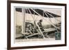 With the Comte de Lambert at the Controls of One of His Biplanes at a French Aviation Meeting-null-Framed Premium Giclee Print