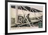 With the Comte de Lambert at the Controls of One of His Biplanes at a French Aviation Meeting-null-Framed Art Print