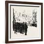 With the Cyclist Corps at the Easter Volunteer Manoeuvres, 1888-null-Framed Giclee Print