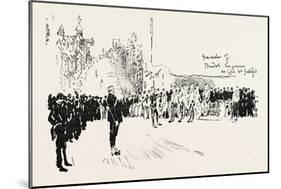 With the Cyclist Corps at the Easter Volunteer Manoeuvres, 1888-null-Mounted Giclee Print