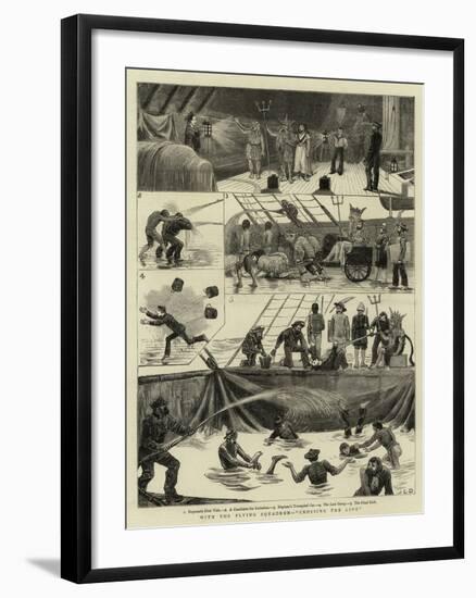 With the Flying Squadron, Crossing the Line-null-Framed Giclee Print