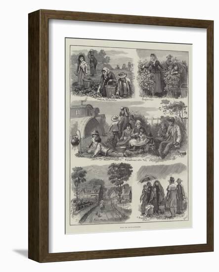 With the Fruit-Gatherers-Edmund Richard White-Framed Giclee Print