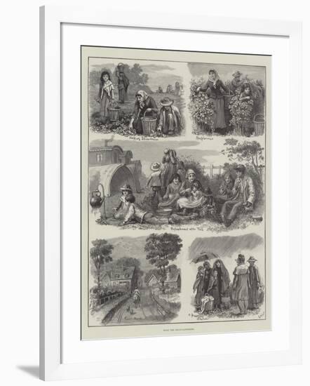 With the Fruit-Gatherers-Edmund Richard White-Framed Giclee Print