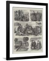 With the Fruit-Gatherers-Edmund Richard White-Framed Giclee Print