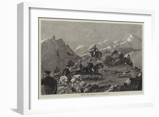 With the Hounds at Gibraltar-null-Framed Giclee Print