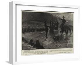With the Kurram Field Force, a Rampart of Pack-Saddles and a Chevaux-De-Frise of Lances at Hangu-Frank Craig-Framed Giclee Print