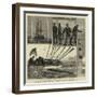 With the Mediterranean Fleet, H M S Monarch at Gun Cotton and Torpedo Practice-Joseph Nash-Framed Giclee Print