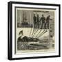 With the Mediterranean Fleet, H M S Monarch at Gun Cotton and Torpedo Practice-Joseph Nash-Framed Giclee Print